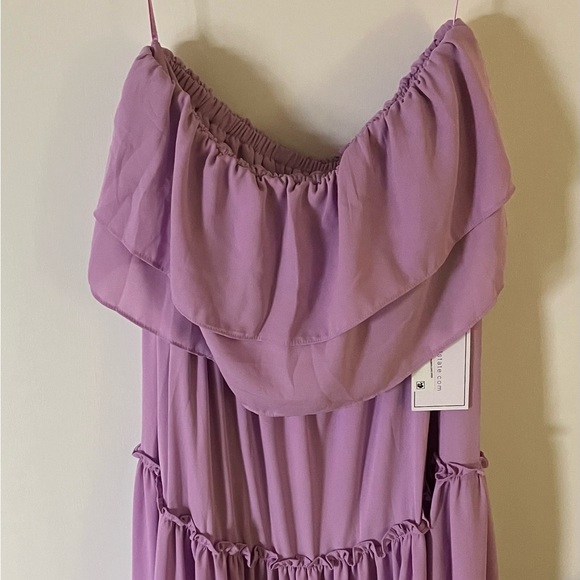 NWT 1. State Strapless Ruffle Tiered Maxi Dress - Picture 6 of 9